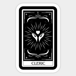 Cleric Tarot Card D&D Nat 20 Dungeons & Dragons Sticker